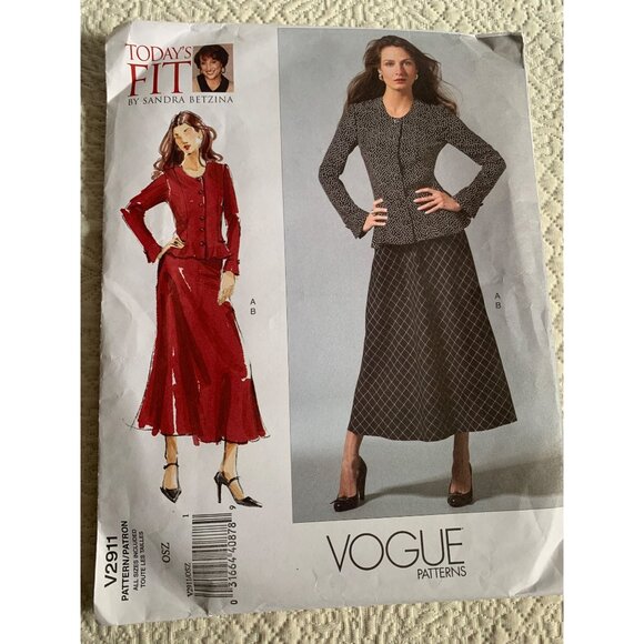Vogue Misses Blouse Top Skirt Sewing Pattern V2911 Sz one size - Uncut - Picture 1 of 9